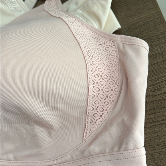 Jockey Women’s Plus Bra Lot 7514 Beige/Blush Forever Fit Wireless 3XL (2 Bras) - Picture 2 of 15